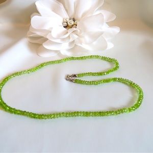 Beautiful Green Peridot Gemstone Necklace